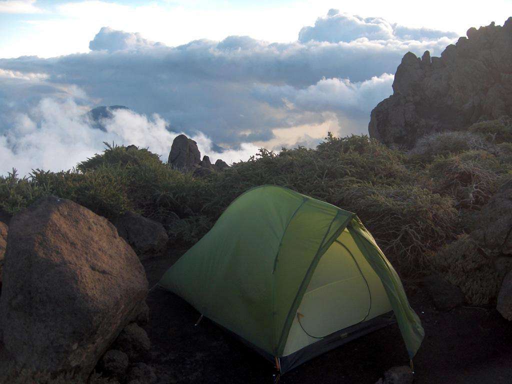 Camping on Pico de La Cruz