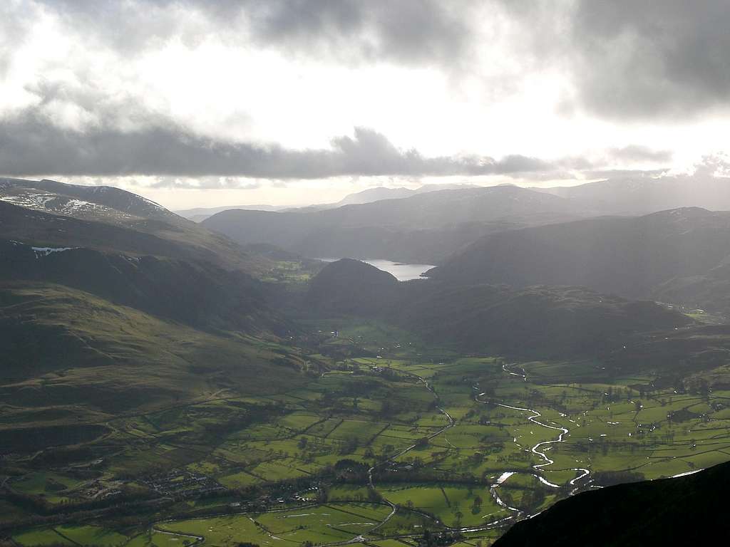 Looking down from Blencathra