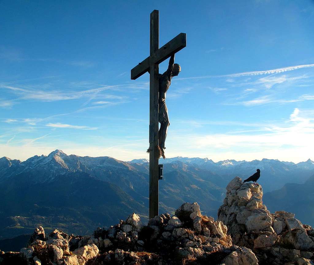 The summit cross on Berchtesgadener Hochthron
