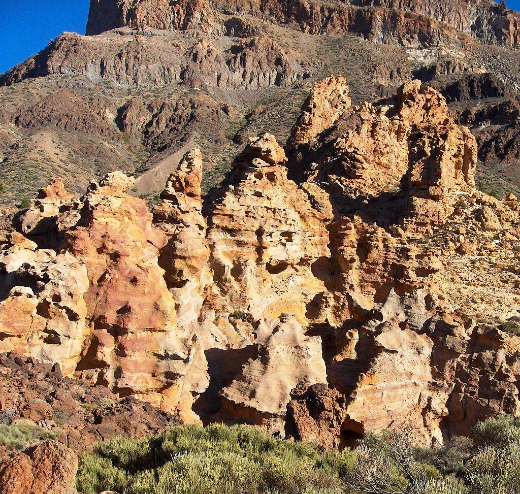 Volcanic rock formations in Cañadas del Teide