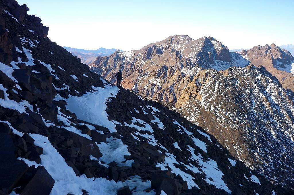 Only patches of snow the whole trek (near Toubkal summit)