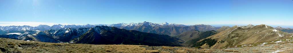 Summit Panorama from Mont Né, from South to West