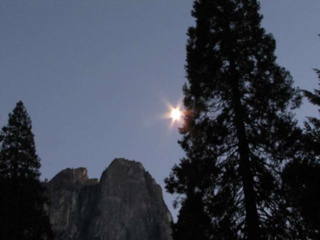 Moon over Sentinel Rock