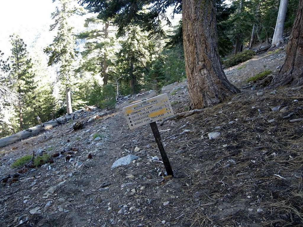 Middle Fork Trail Sign