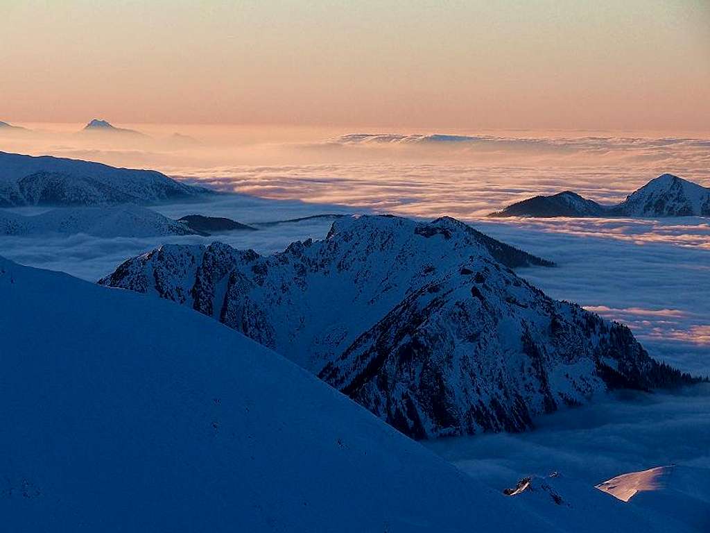 Over the carpet of clouds