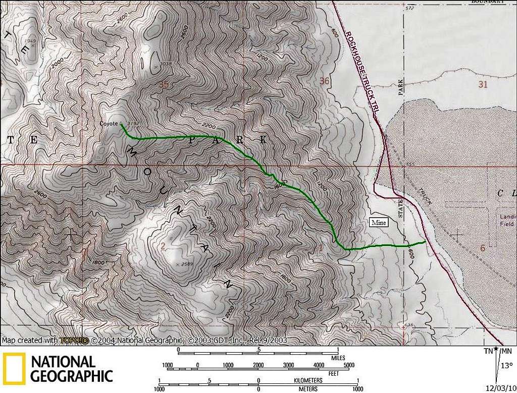 Coyote Mountain Map