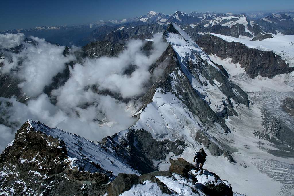 Mont Blanc from Italian ridge
