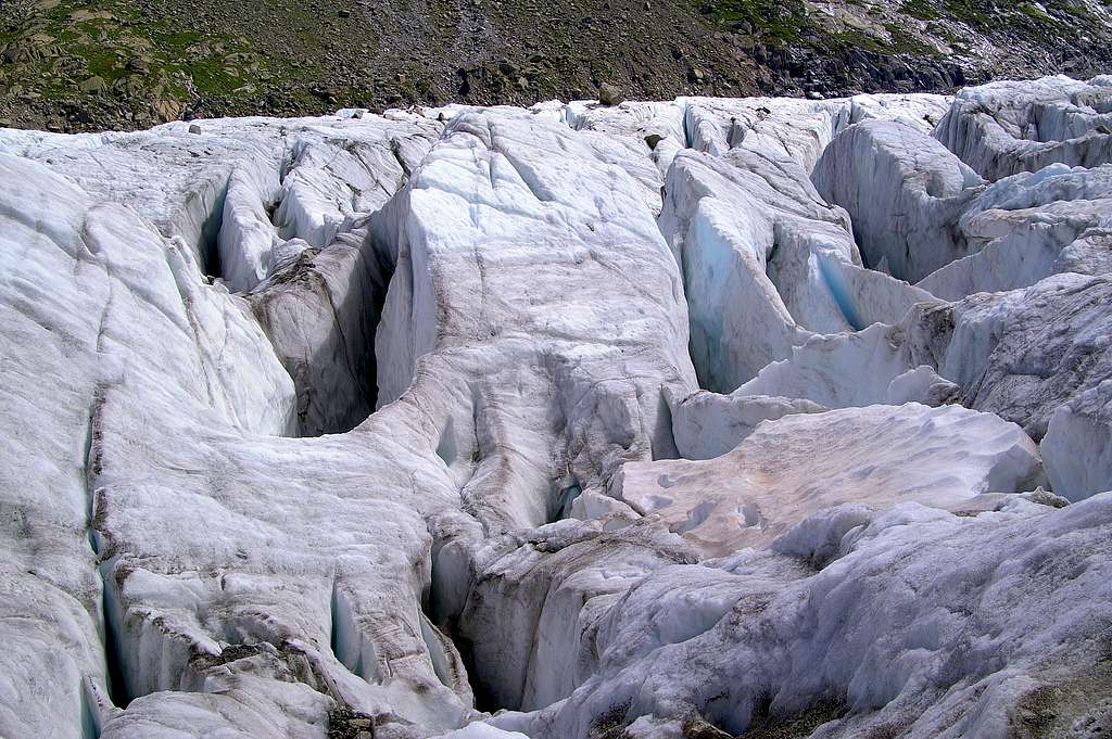 Glacier d'Argentière's crevasses