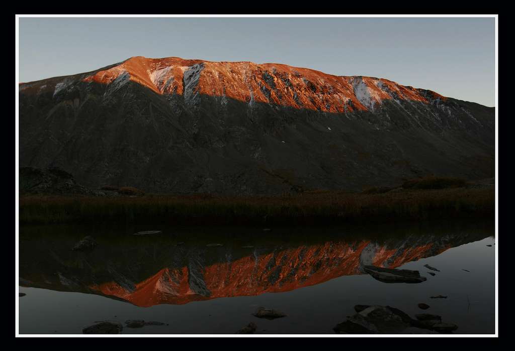Mt. Lincoln alpenglow reflection