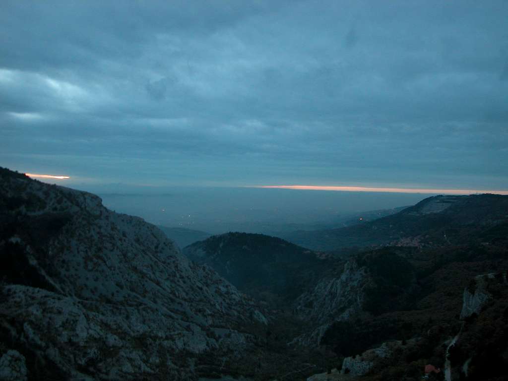 view towards Trieste from mount Stena