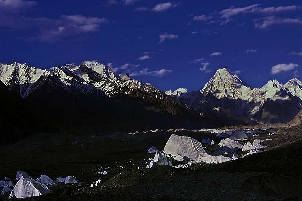 Gasherbrum IV 7,925m(Right) & Broad Peak 8051m Summit (Left) 