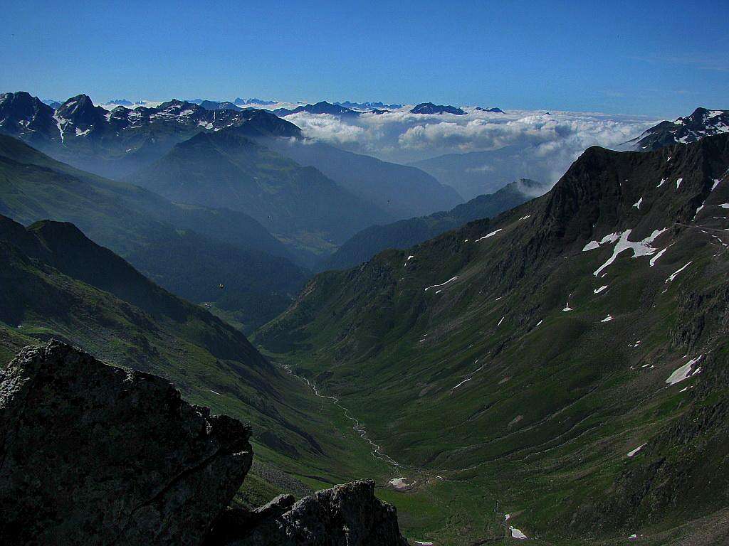 Dolomites behind Stubaier