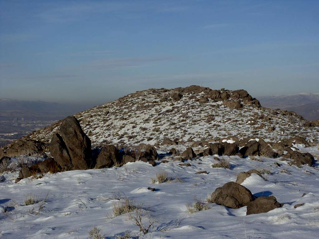 Looking north to the true summit