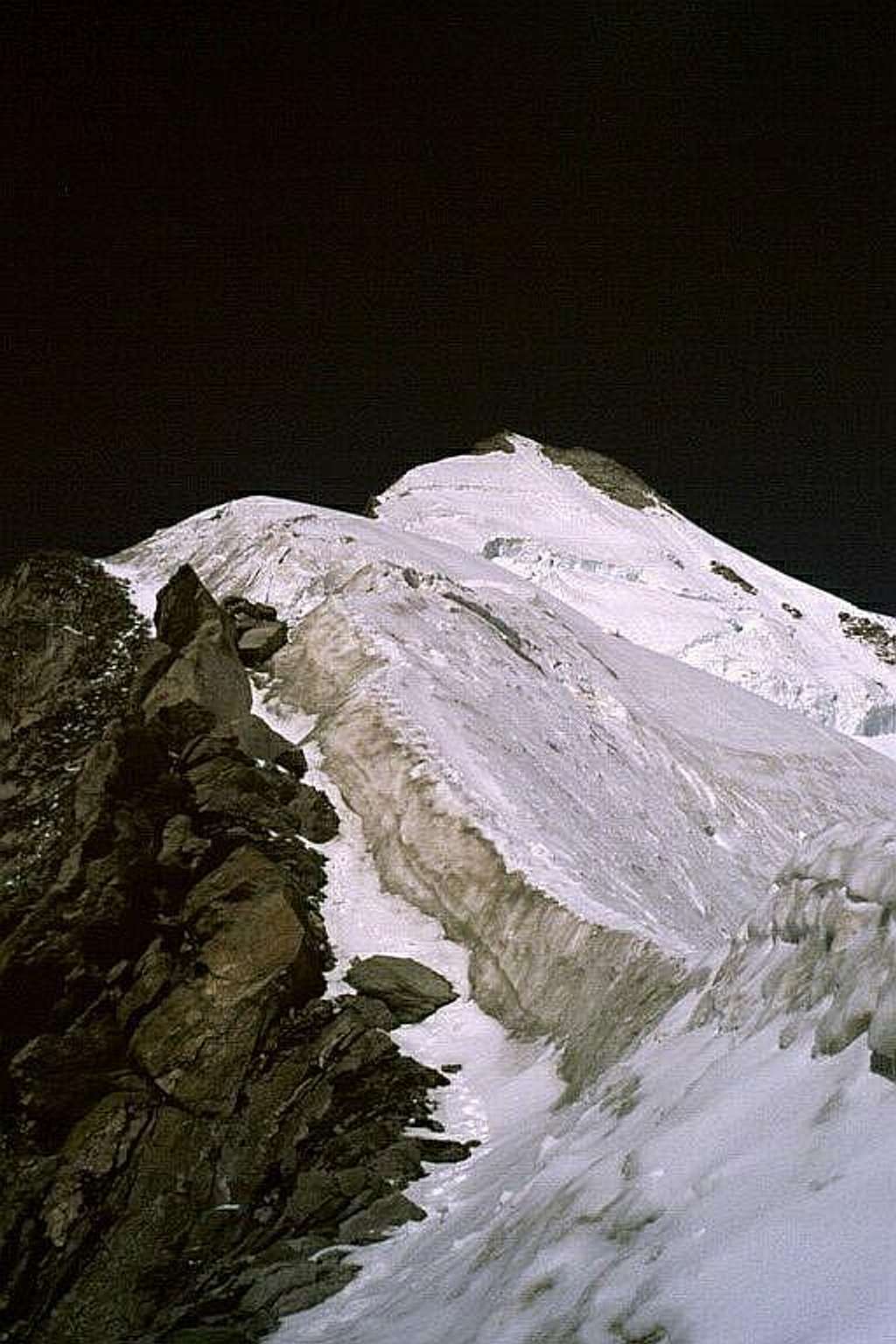 Snow/ice part of the E Rigde of Weisshorn