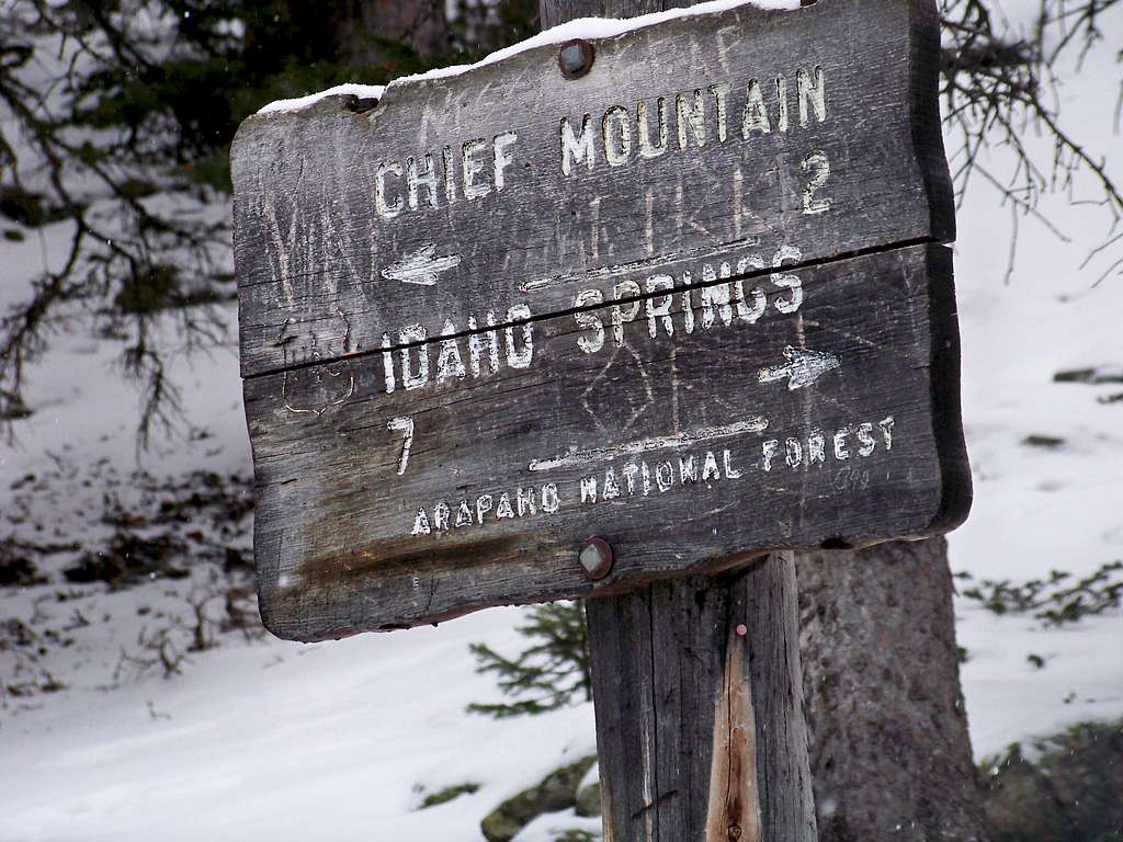 Chief Mountain Trail Sign