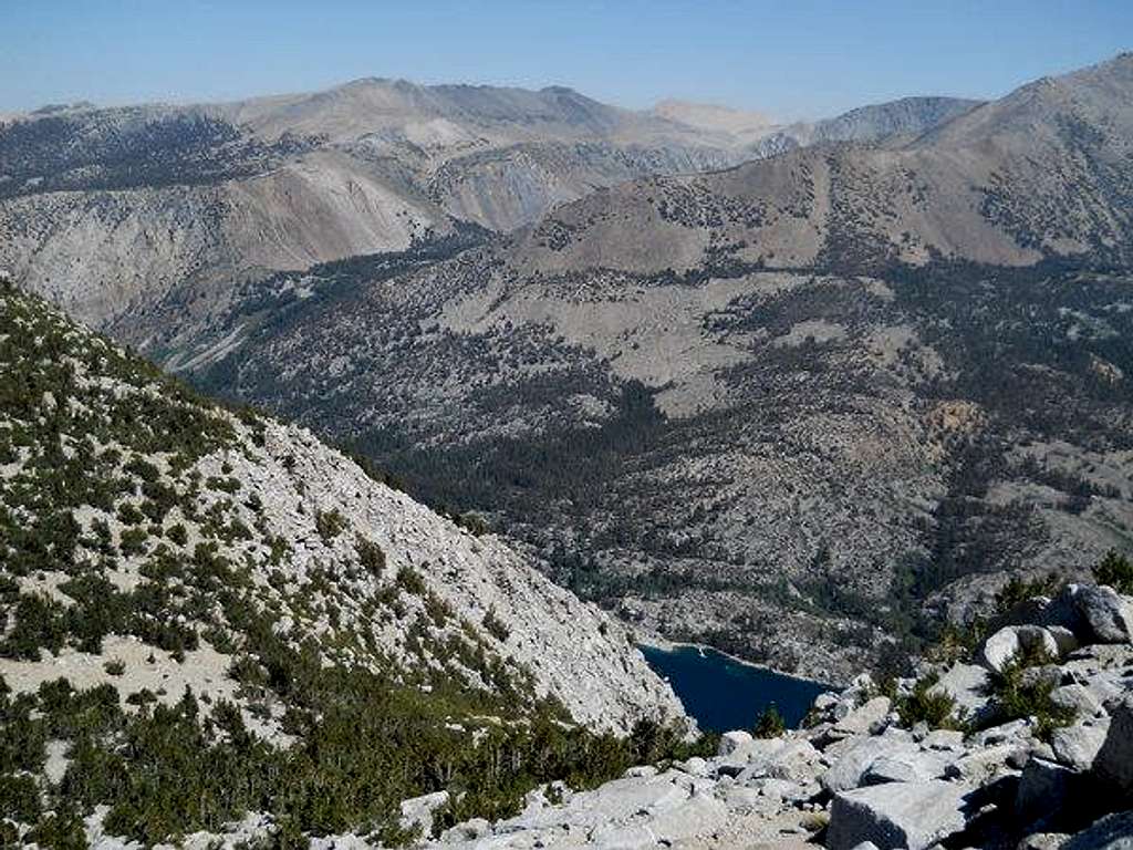 View east from the summit ridge