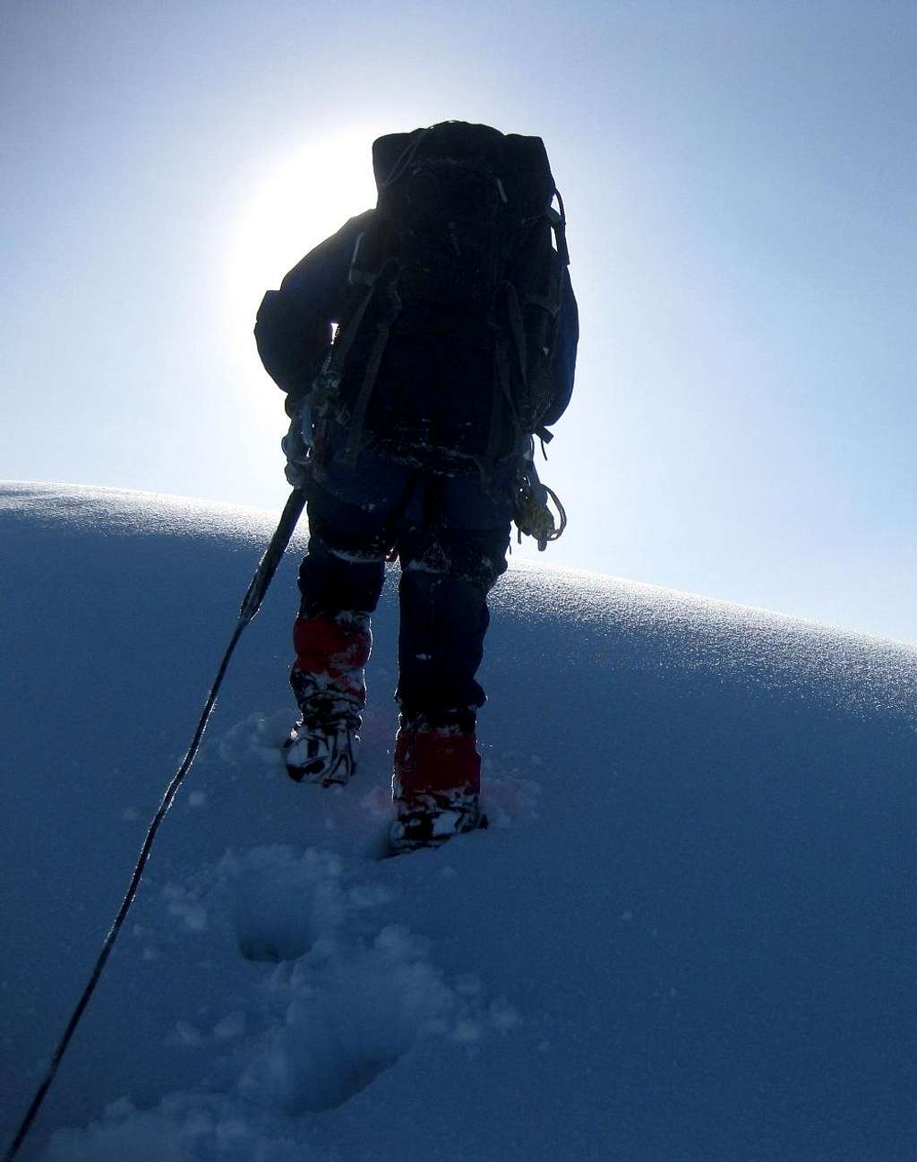 Marcial approaching the summit of Iliniza Sur