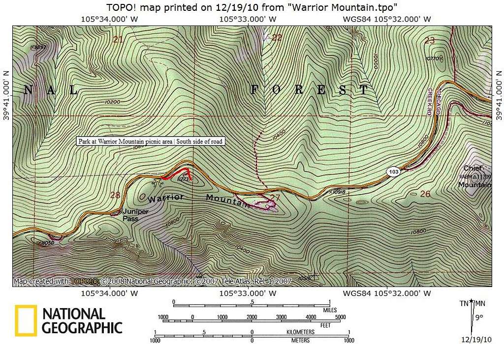 Route Map, Warrior Mountain