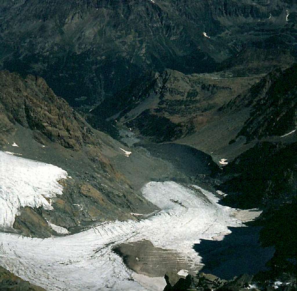 The Ventina glacier.