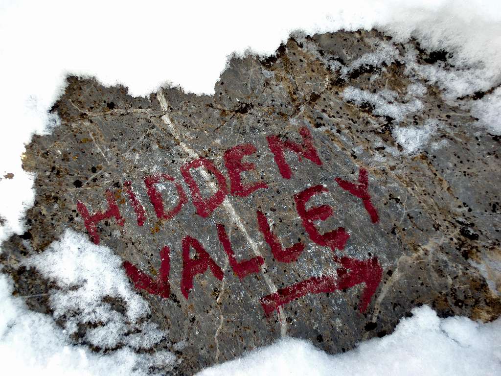 Hidden Valley Rock Sign
