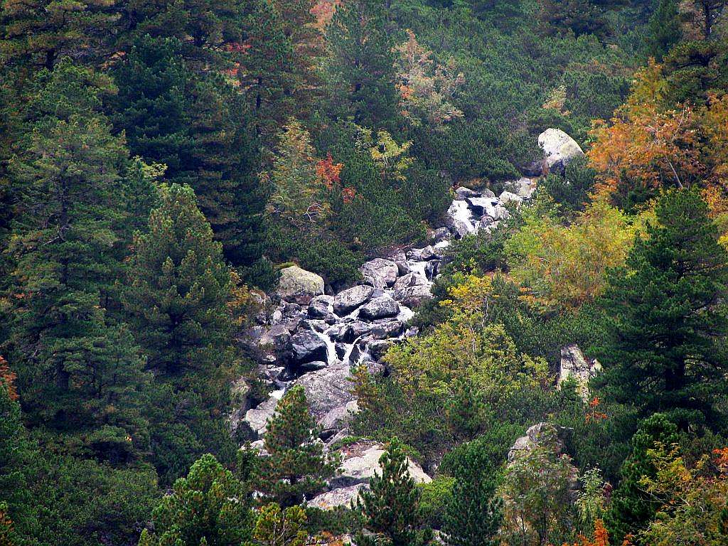 Distant waterfall