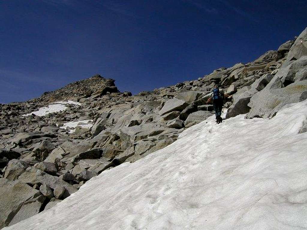 A few meters below the summit...