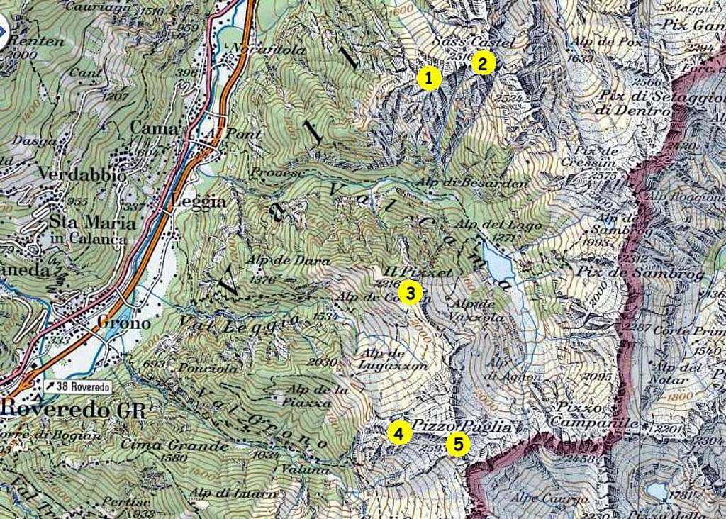 Low Mesolcina map