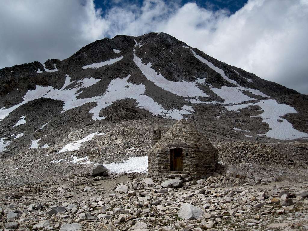 Muir Hut with Solomons behind