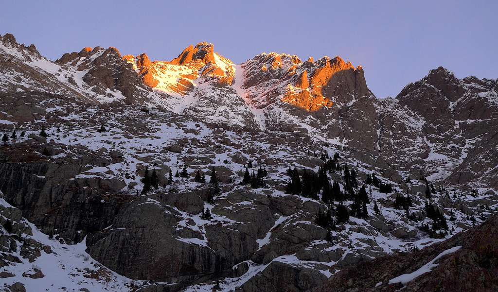 Crestone Peak at sunrise