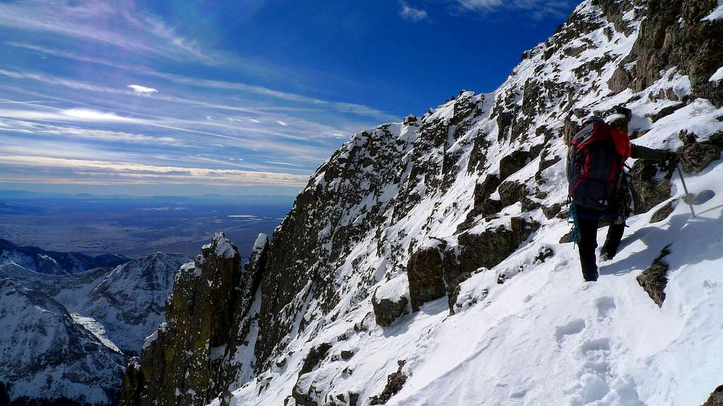 Crestone Peak's summit ridge