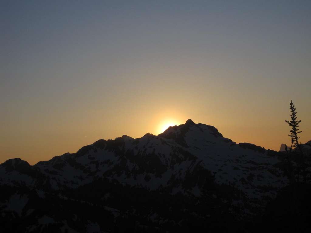Sun Behind Black Peak