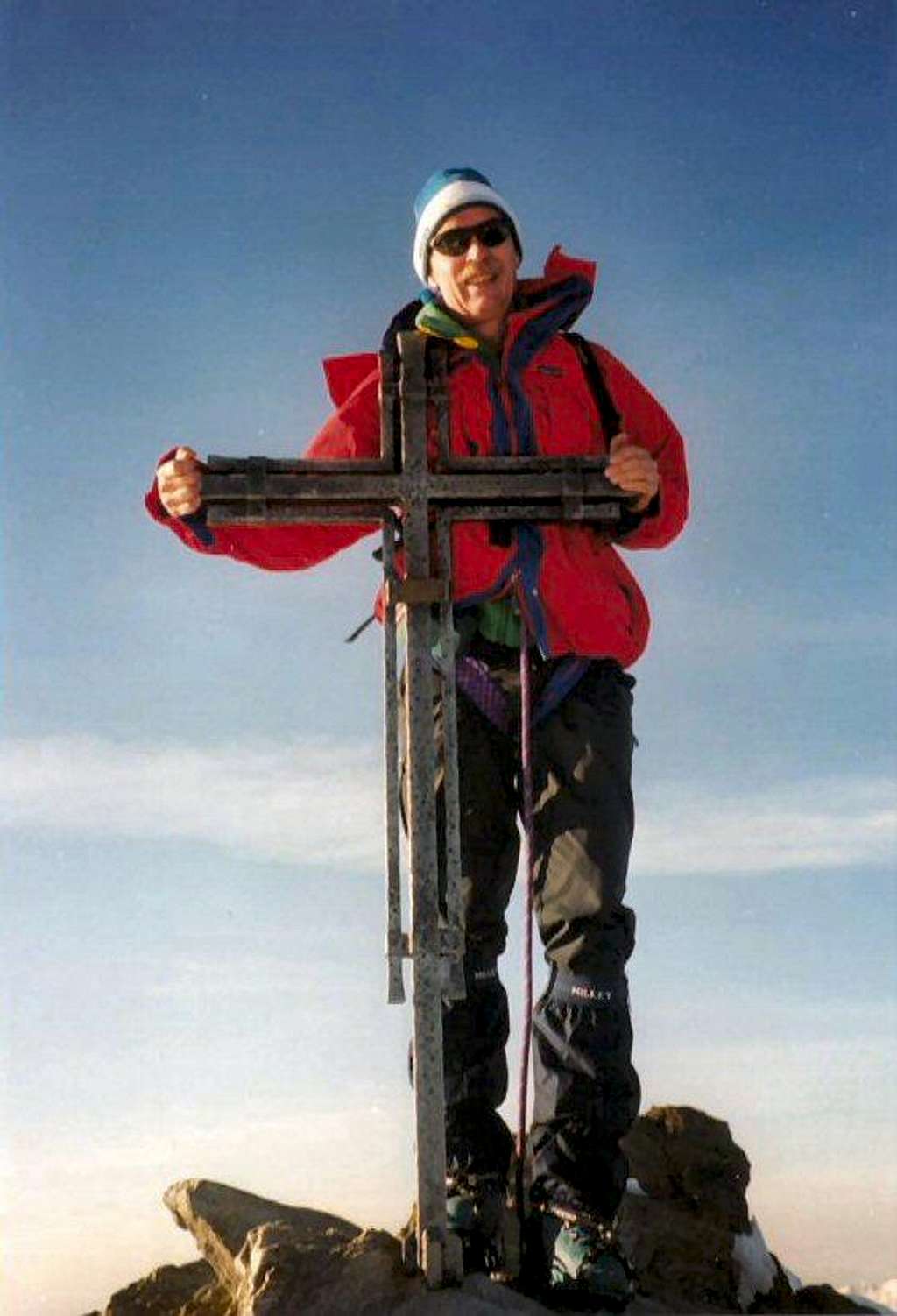 The Nadelhorn summit cross