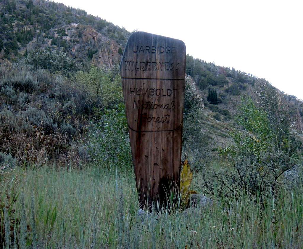 Wilderness boundary sign