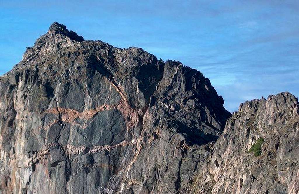 The crux on the North Ridge