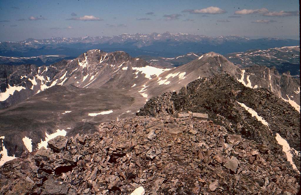 Looking West from the Summit of Quandry