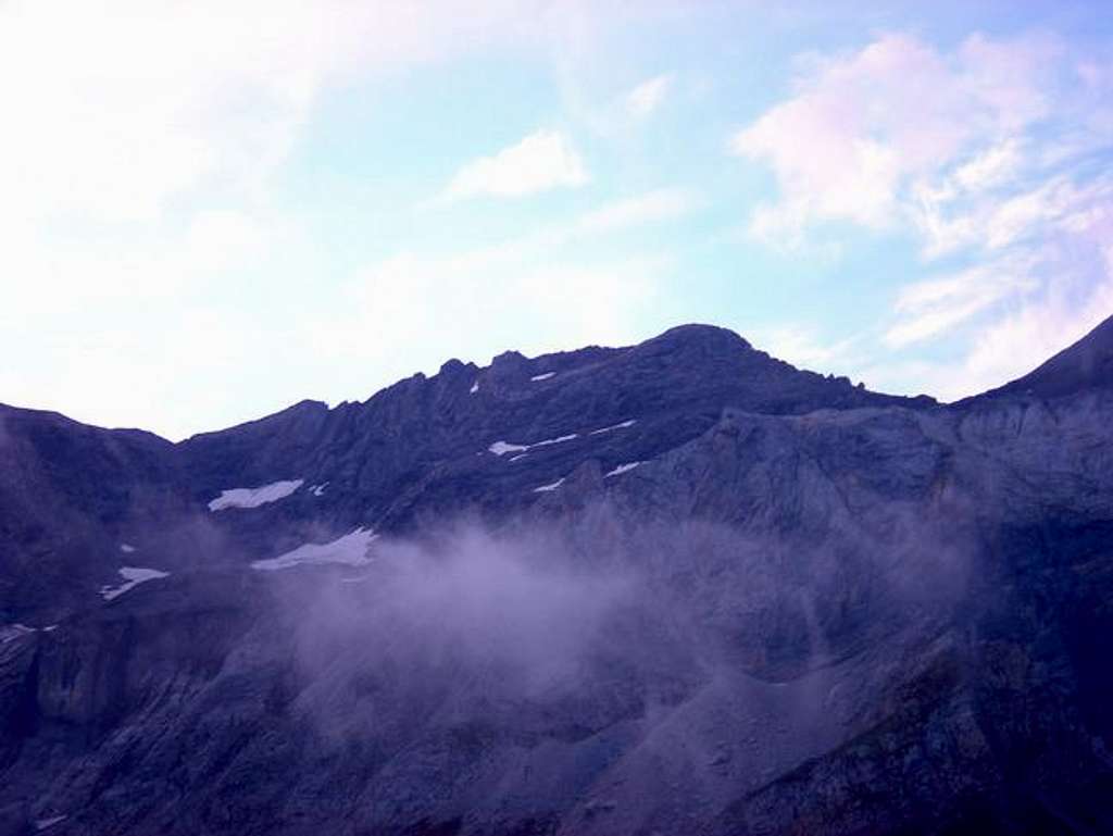 View of peak of La Munia and...