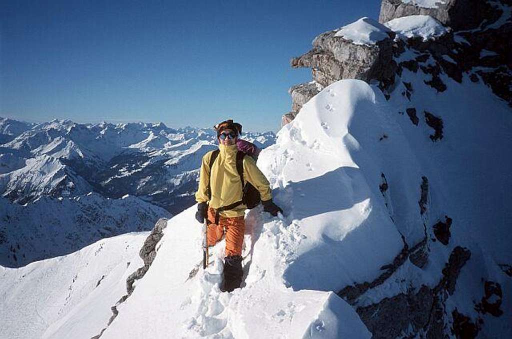 Hindelanger Klettersteig on a sunny day
