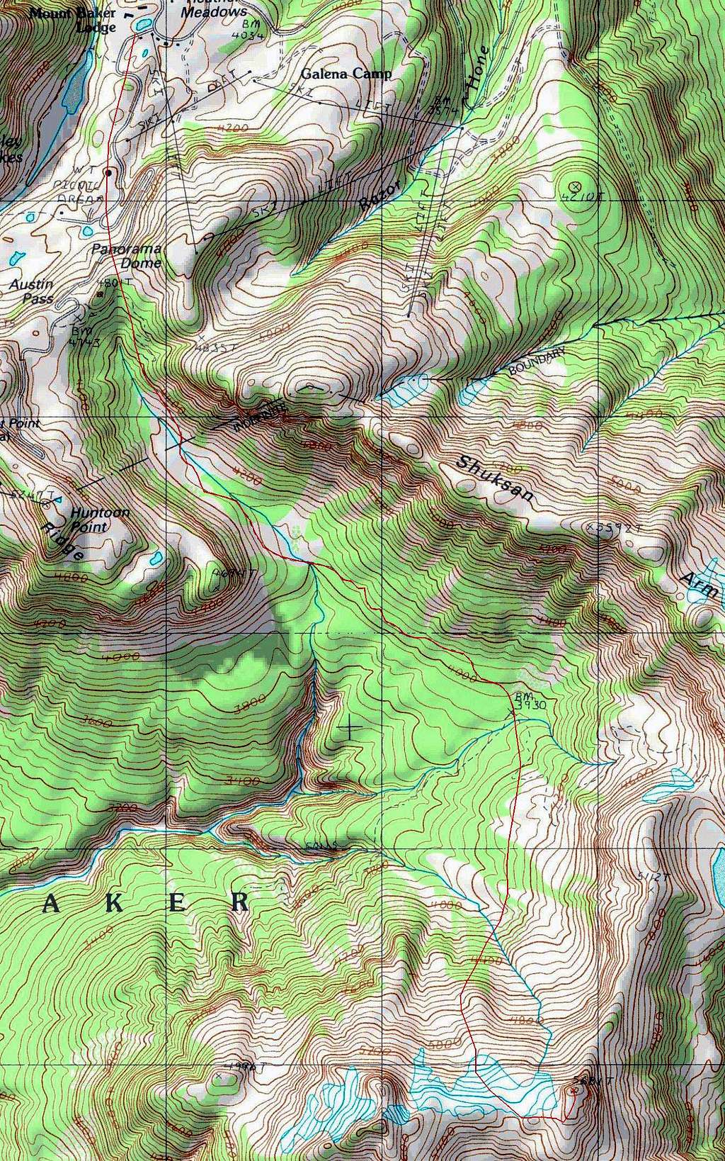 Han Peak Topo Map