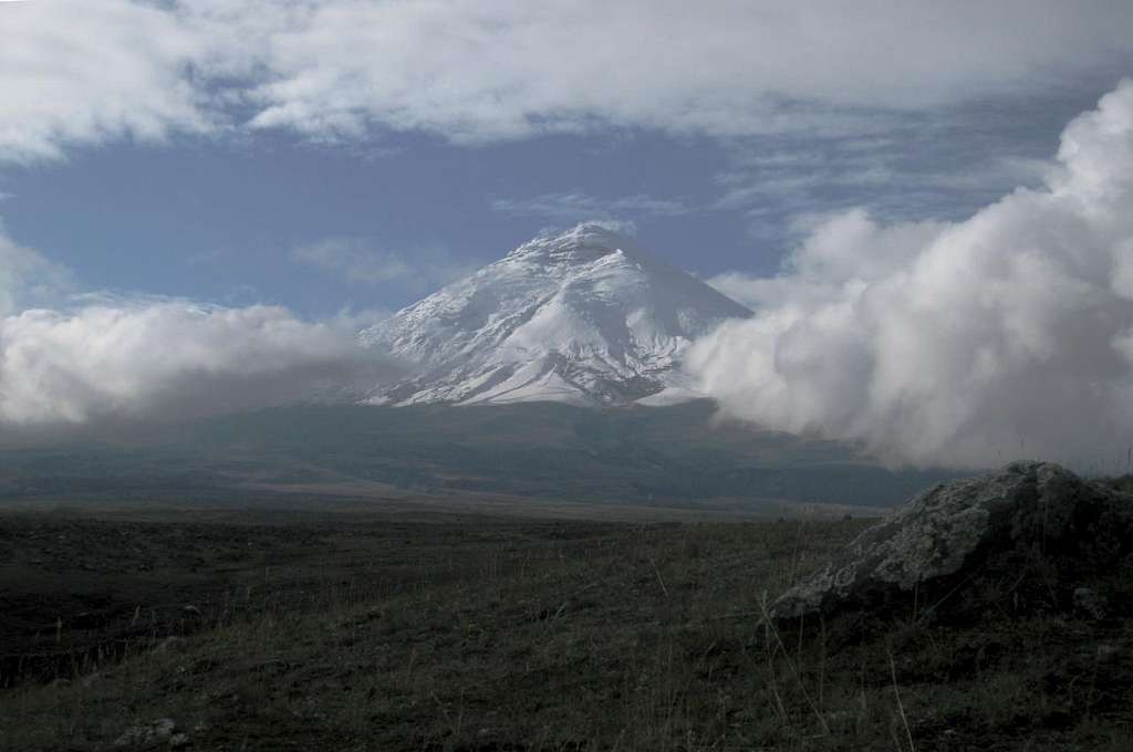 Clouds flanking Cotopaxi