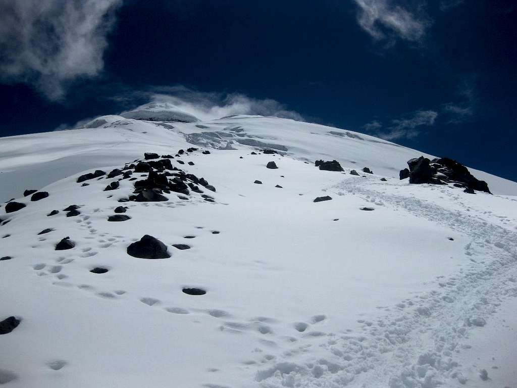 Wide trail on Cotopaxi