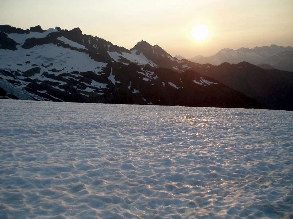Sulphide Glaciar at Sunset