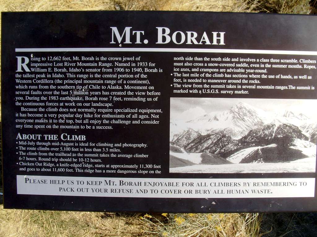 Mt Borah Trailhead
