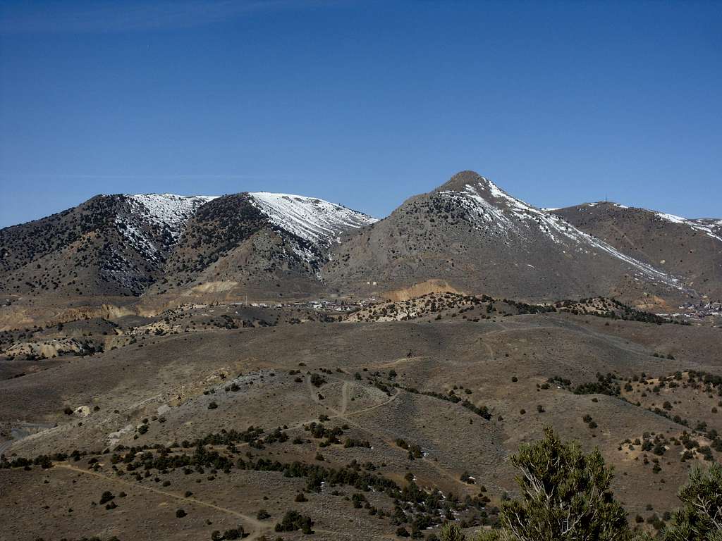 Mount Davidson 7864' and the range above Virginia City from Mount Grosh