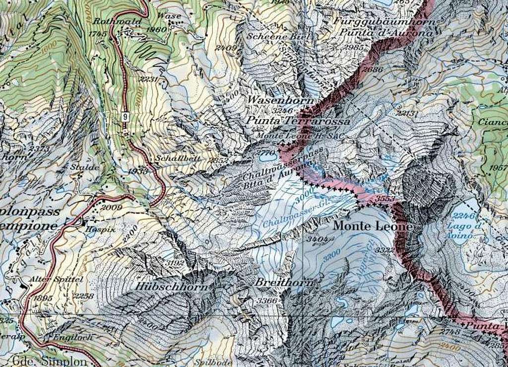 Monte Leone map