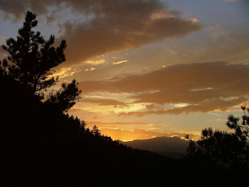 Sunset from Flatirons. Colorado. USA.