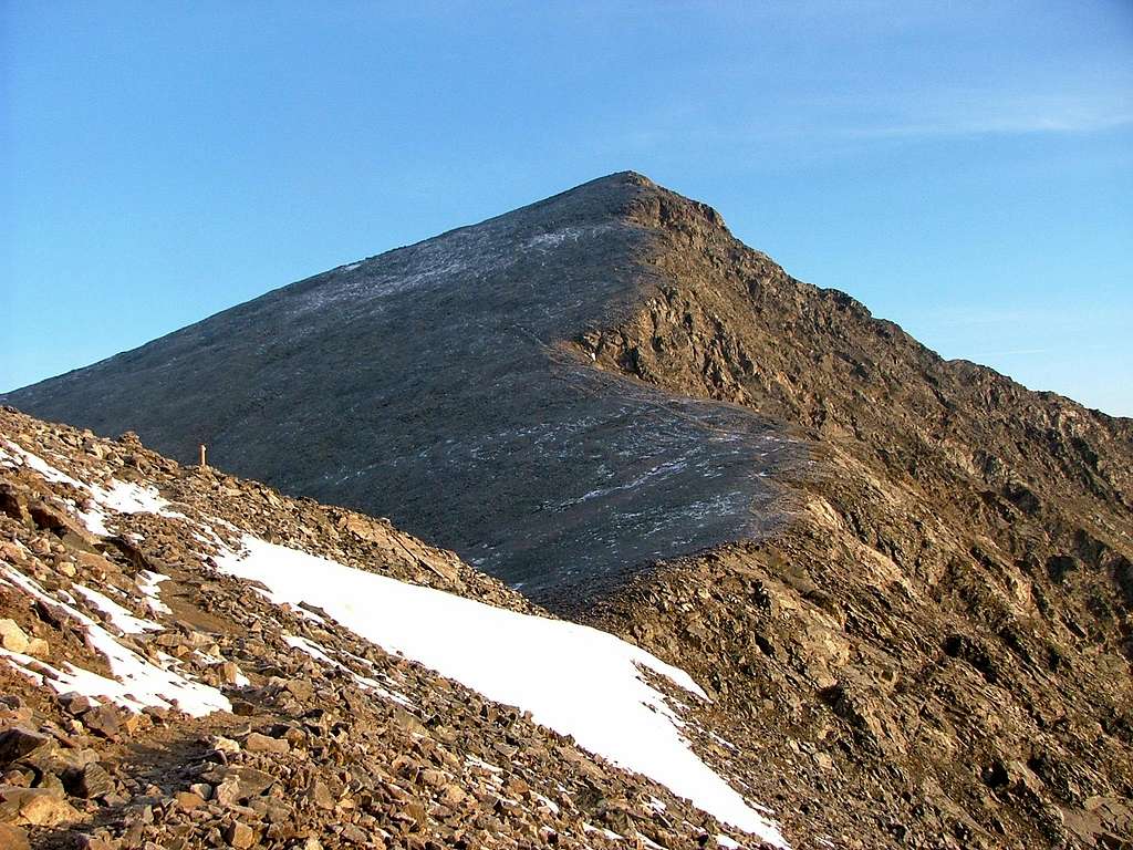 Torreys Peak as seen from the saddle.
