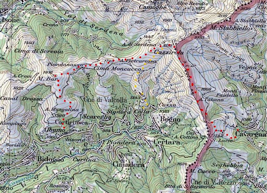 Garzirola ski-map