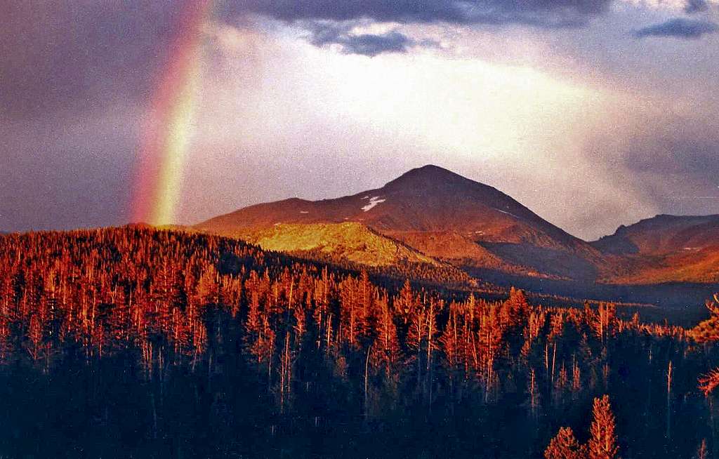 Rainbow over Mt. Dana