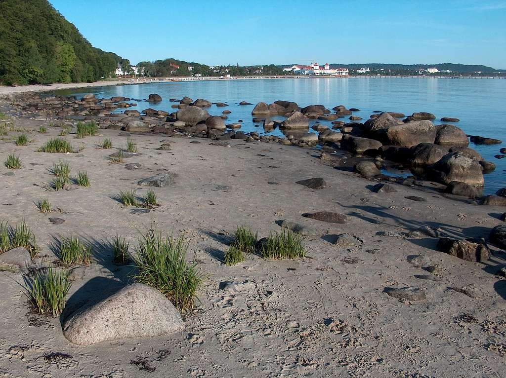 Erratic boulders on a beach near Binz