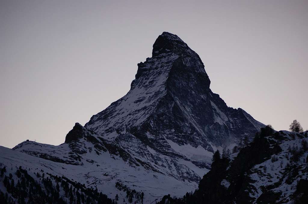 The Matterhorn after sunset